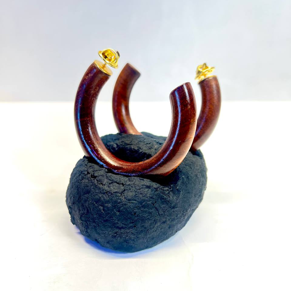 Savanna Hoop wood Earrings